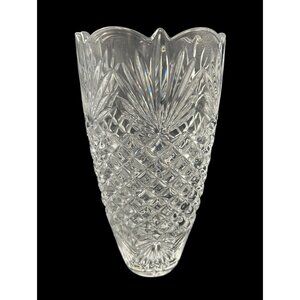 Vintage Shannon by Godinger 'Mayfair' 24% Lead Crystal Vase, 9 5/8" Heavy